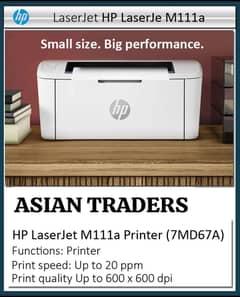 LaserJet HP LaserJe M111a, Small size. Big performance.