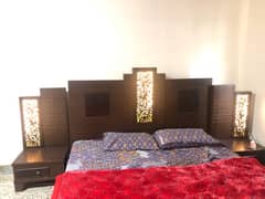 king-size ash wood bed set for sale