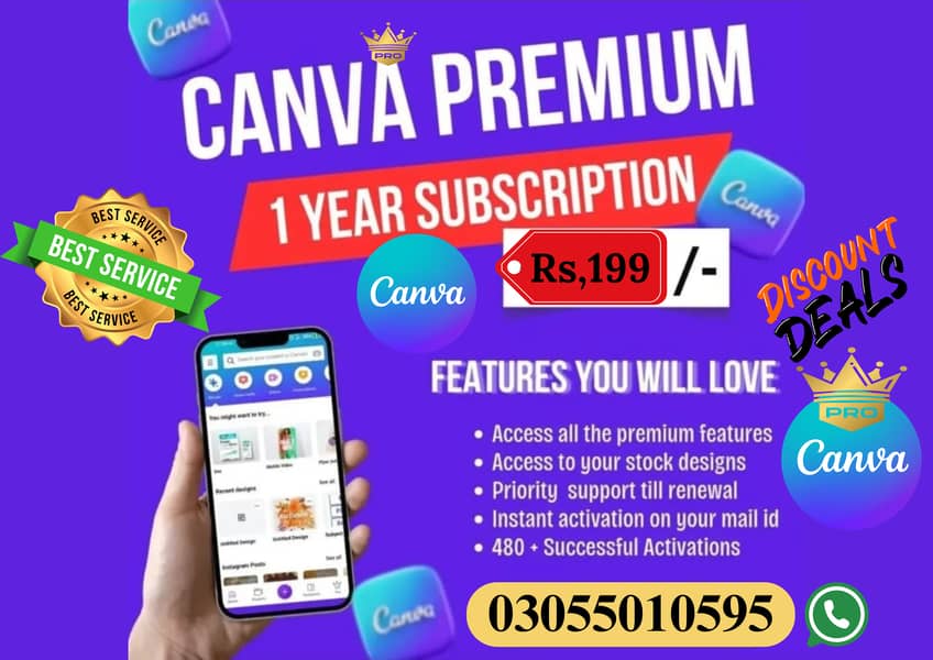 Canva Premium – 1 Year Subscription for Just Rs. 199! Canva Pro Sale 0