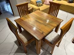 solid diyar wood 4 seater dining table