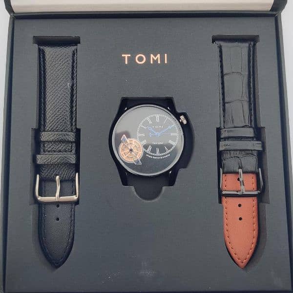 Men's Quartz watch set with 2 Additional straps  _  3 pcs 0