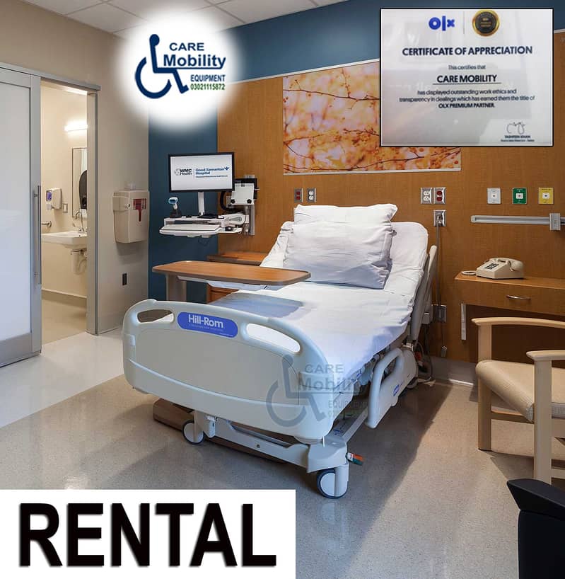 Paitent bed - Hospital Bed on rent  Band new Electric bed for Rent 3