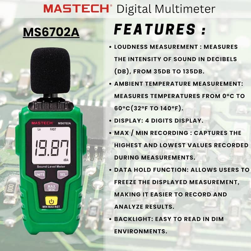 Mastech MS6702A Digital Sound Level Meter In Pakistan 2