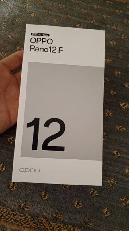 oppo reno 12 f 100% new only box open 12