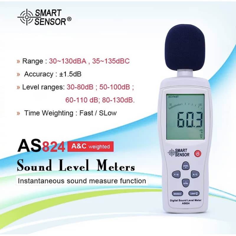 AS824 Sound Level Meter | Decibel Meter In Pakistan | Noise Meter 0