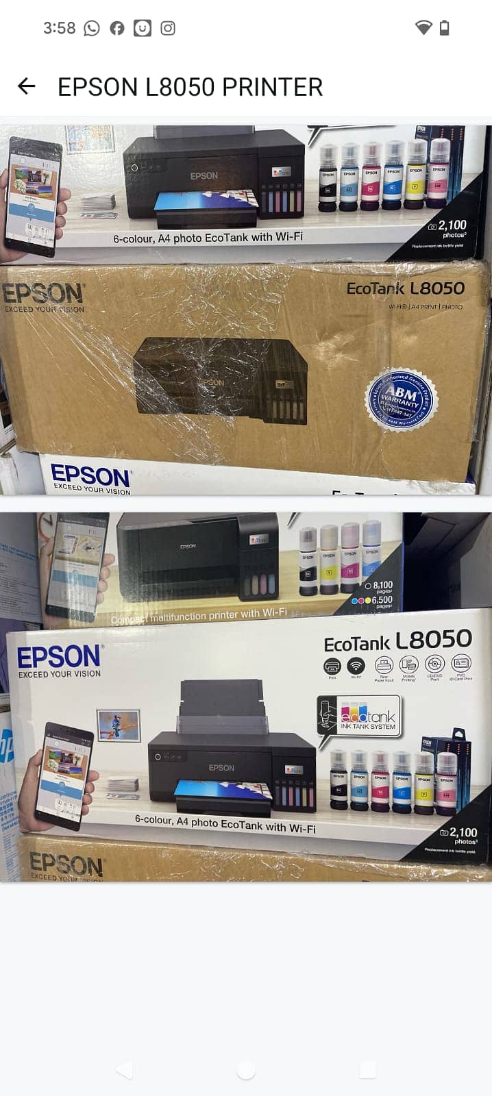 Epson EcoTank L8050 Ink Tank Photo Printer 3