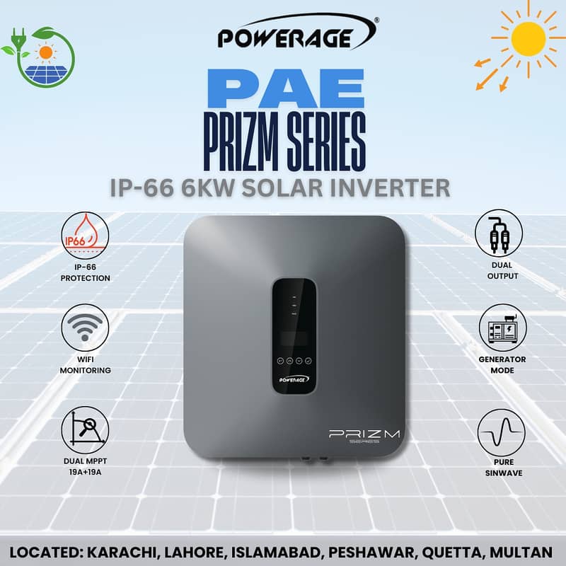 POWERAGE SINGLE PHASE HYBRID SOLAR INVERTER'S (1.2KW)(4KW)(5.5KW)(6KW) 5