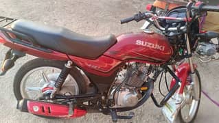 suzuki motercycle 110cc red coloure self start