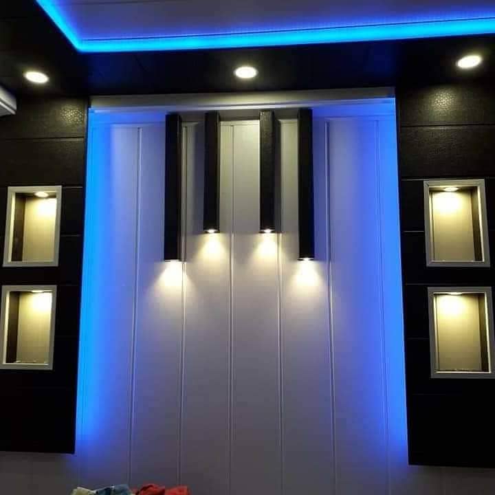 2x2 ceiling- Fency ceiling-False ceiling-Gypsum ceiling-media wall 10