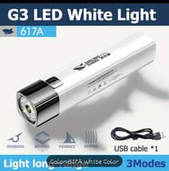 smiling shark 2 in 1 LED flashlight with power bank 1200 mAH