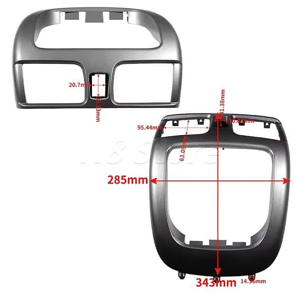 DASHBOARD CENTER AC GRILL FRAME AND UPPER COVER  FOR NISSAN SUNNY 3