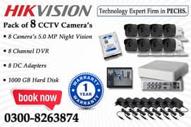 8 CCTV Cameras 5mp Pack (1 Year Warranty)