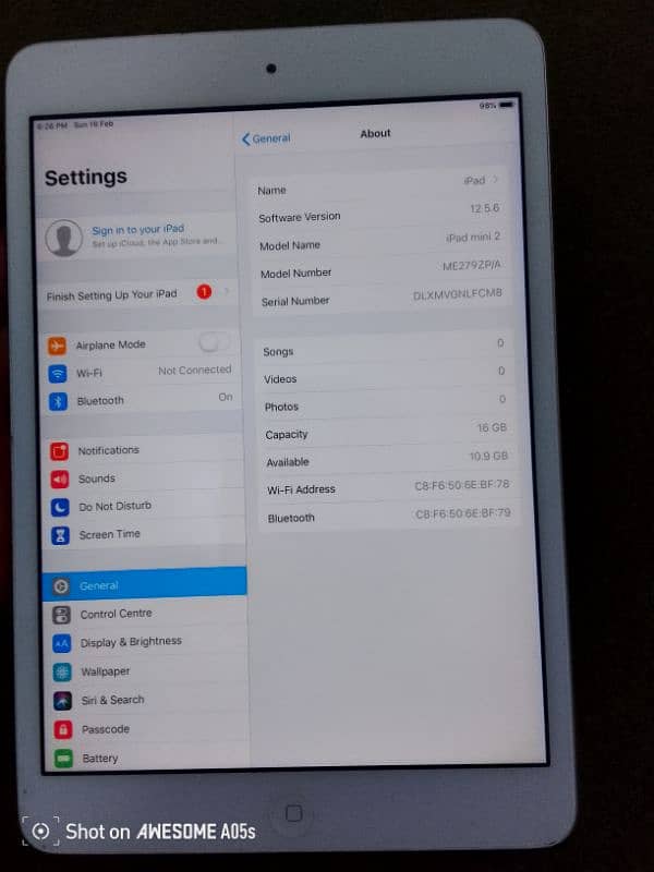 ipad mini2  16gb battry timing 5 hours plus 7