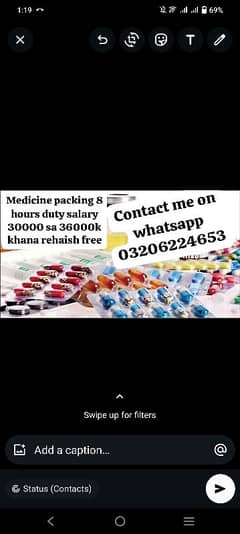 Medicine packing JOb avlible