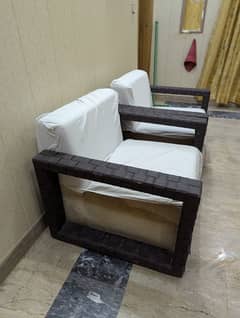 2 sofa chair wooden