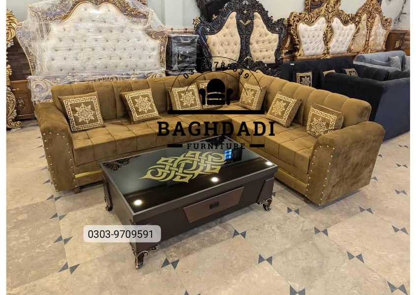 Sofa Set / L shape sofa / Wooden sofa / 7 seater sofa / Luxury Sofa 14