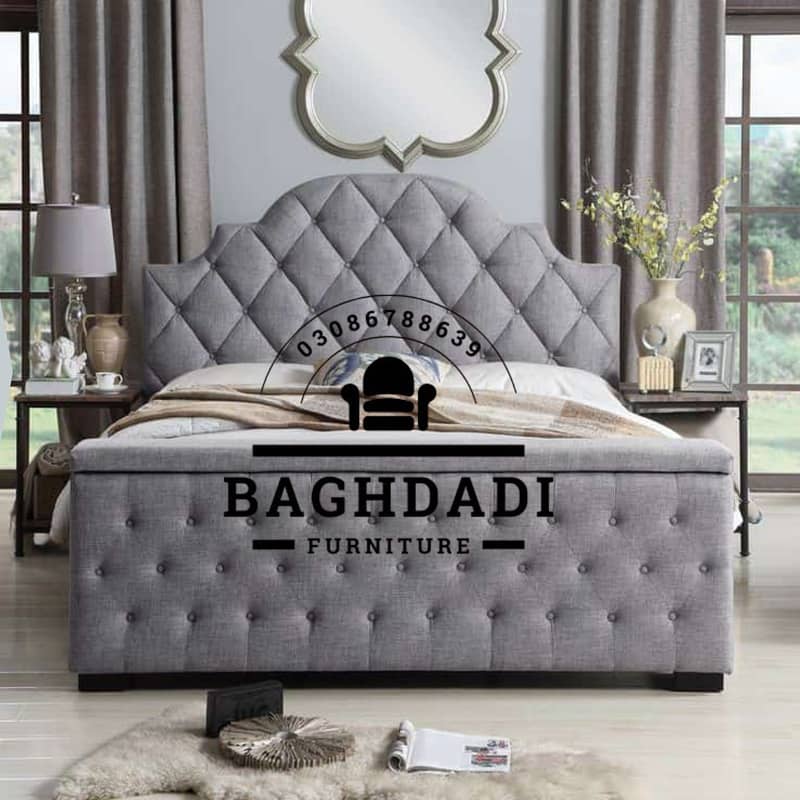 bed /double bed/king size bed set/bedroom furniture/bridal set/woo 6