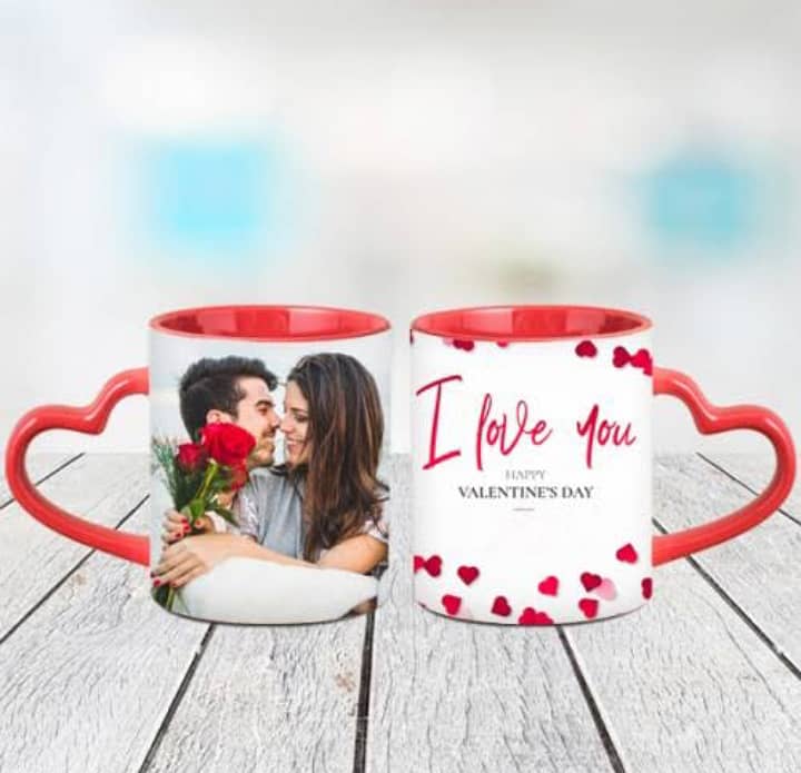 Heart Handle Mug Customise Your Own Photo Logo and Design 11oz MUG 0