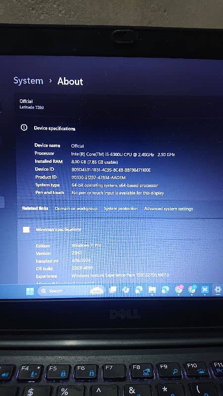 Dell latitute 7280 | i5 6th generation 6
