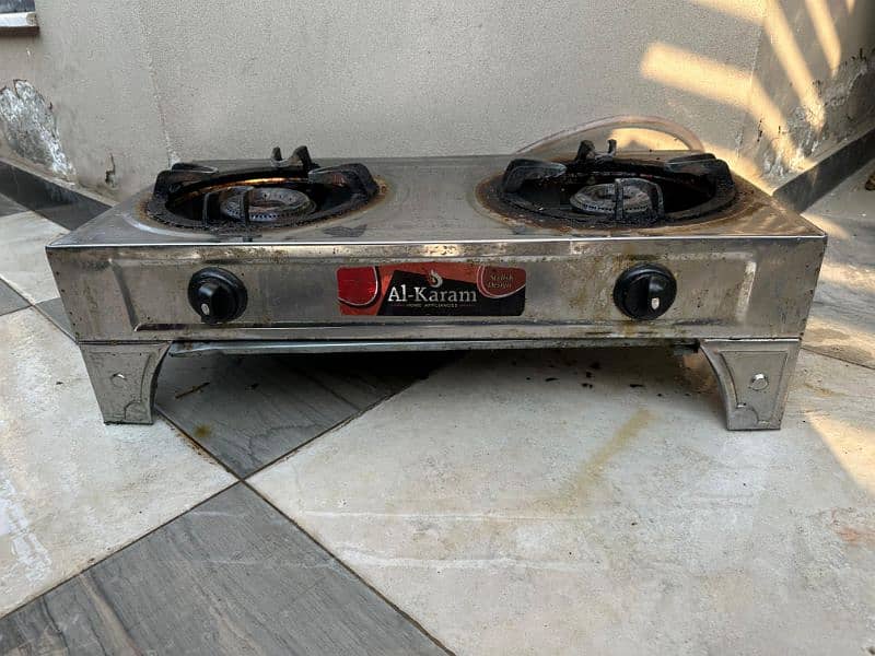 2 burner Stove Hob Stainless Steel (Chula) 0