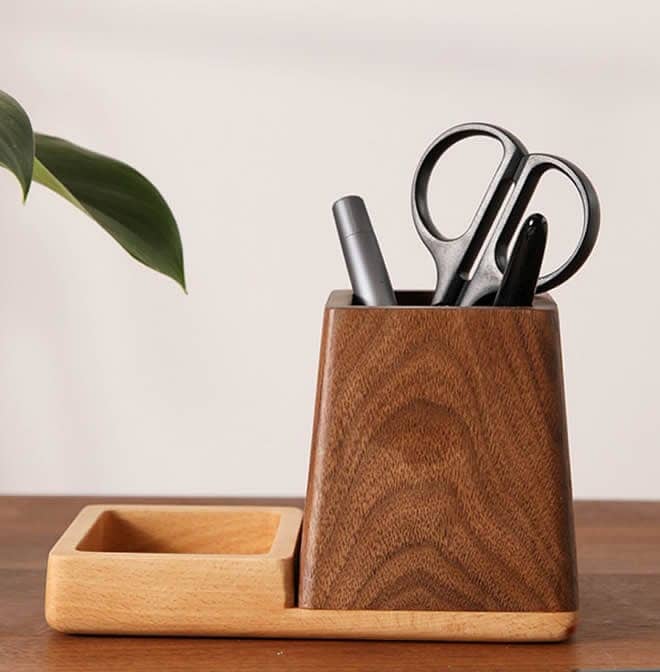 Simple Wooden Pen Holder For Office Organization And Storage 6