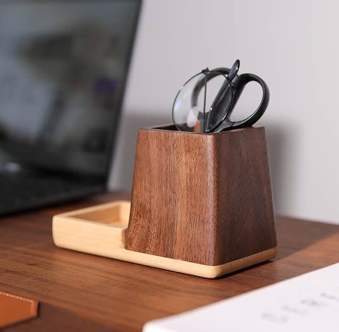 Simple Wooden Pen Holder For Office Organization And Storage 11