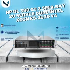 Hp Dl 380 G9 2.5in 8-bay 2U Server Refurb  Dual Intel Xeon E5-2650 V4