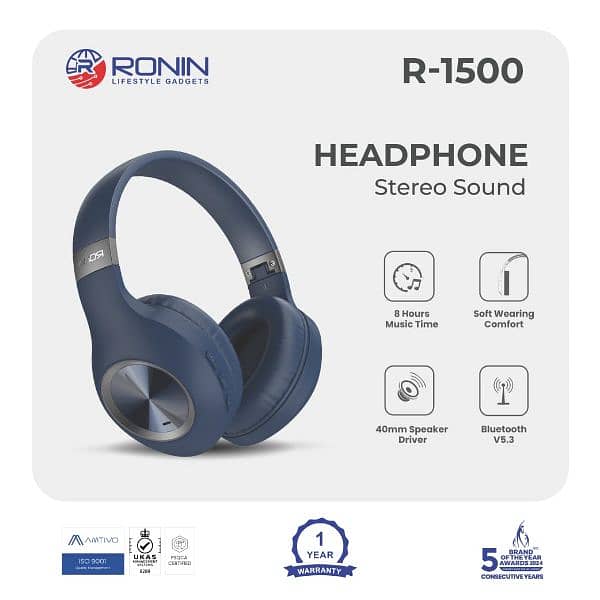 RONIN R-1500 Head Phones 1