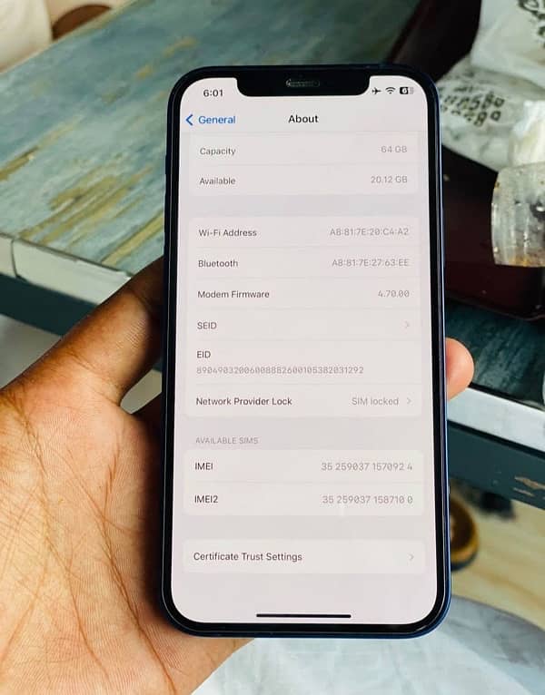 iPhone 12 64gb Jv sim time 4month no exchange 3