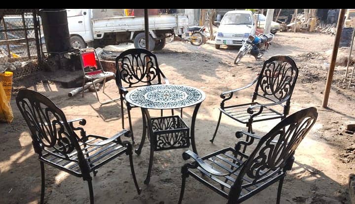 Cast aluminum garden Furniture For patio-aluminium table and chair set 7