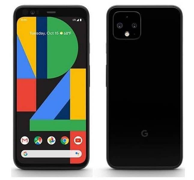 pixel 4 with phone cover and charger 0