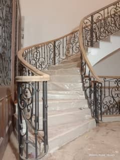 Stairs railing-Wrought iron railing-Balcony railing-Grills-Laser Cut