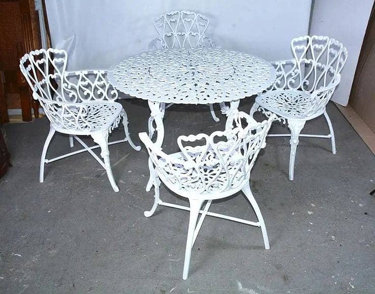 Cast aluminum garden Furniture For patio-aluminium table and chair set 5