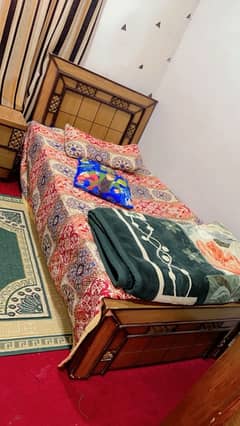 10,000 single bed with side table urgently sale