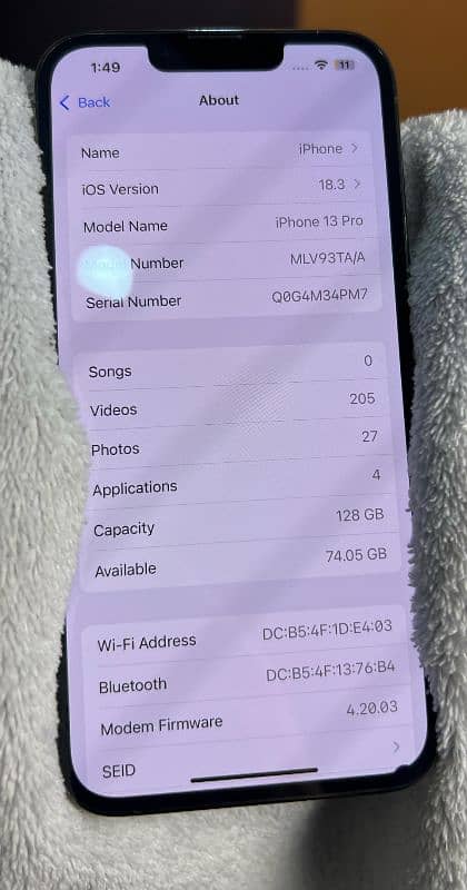 IPHONE   13 PRO   128GB  PTA APPROVED 1