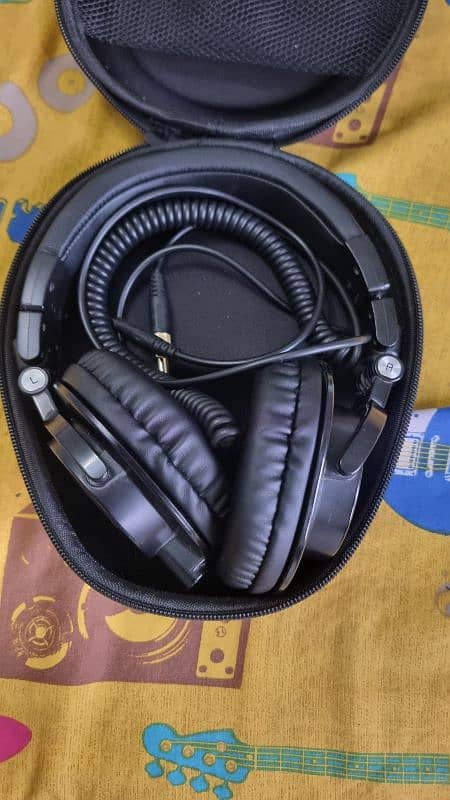 Audio technica ATH M50x with original cable, hardcase, headband cover 9