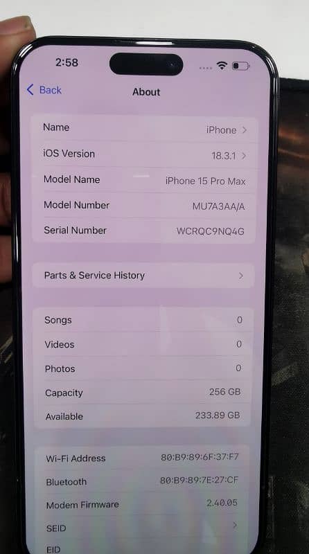 I phone 15promax pta approved 256gb 4