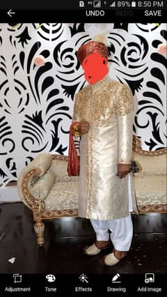 bride cloth sherwani+ colla +khossa