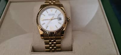 Rolex Date just Gents wrist watch Gold edition