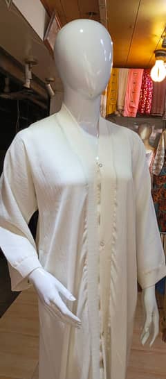 white color abaya