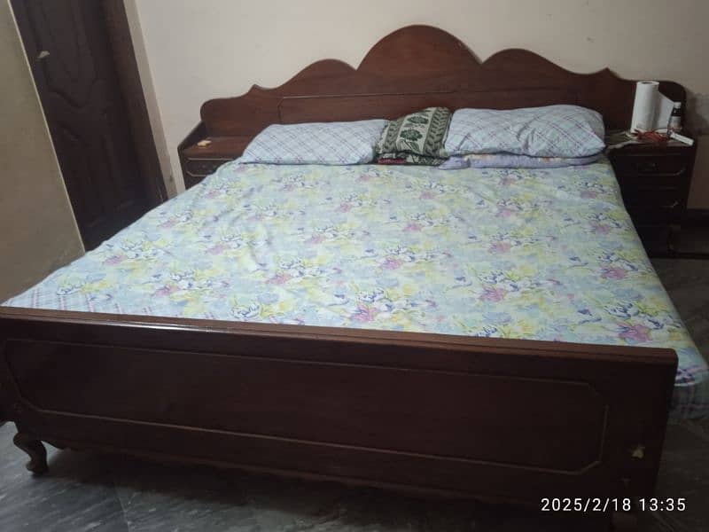 double bed with side table 1