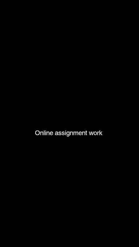 online assignment work 0