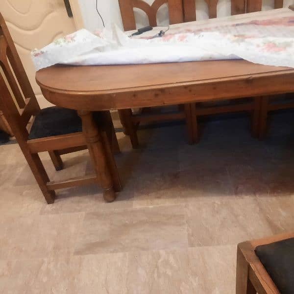 dining table with 5 chair  pure diyaar wood 1