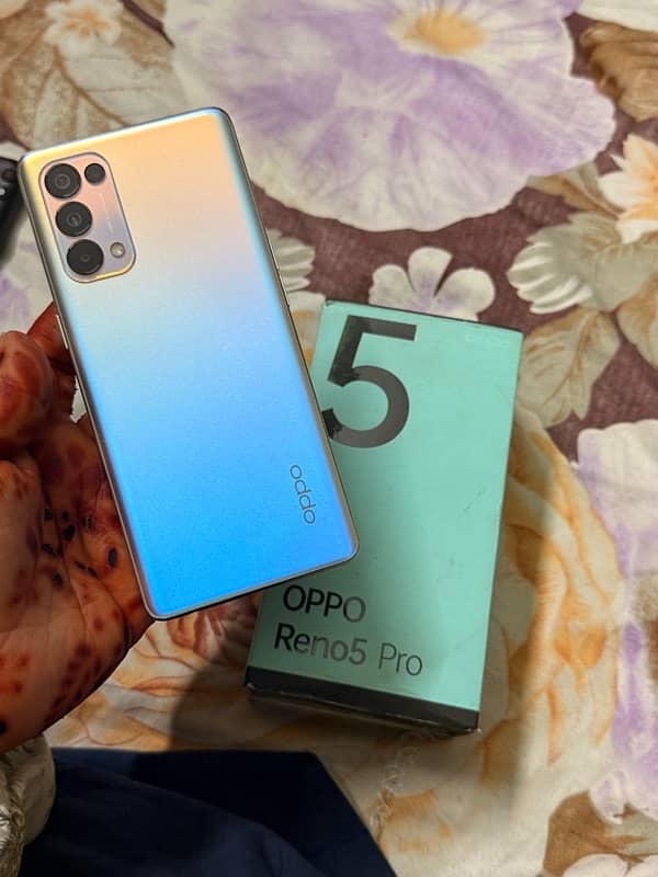 oppo reno 5pro 12/256 with complte box 0