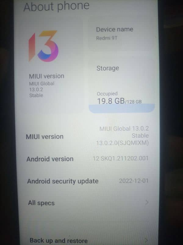 Redmi 9t  Ram 6gb  Storage 128gb 1