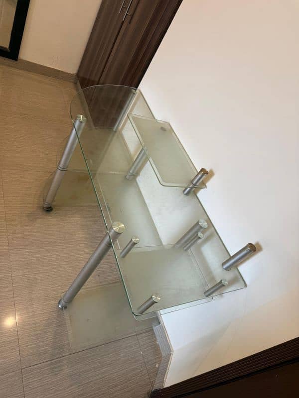 Tempered glass office computer table 3