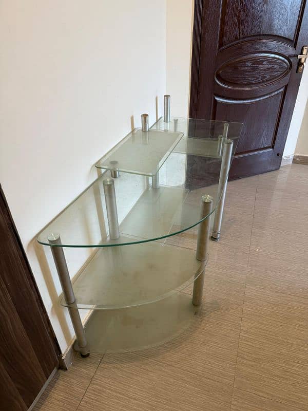 Tempered glass office computer table 4