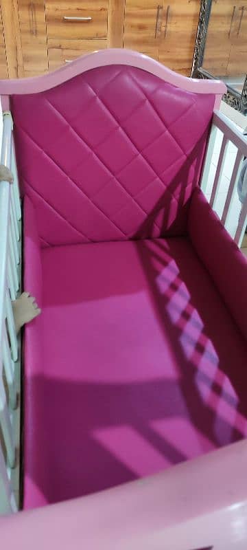 Princess Cot, Baby Cot, Kids Cot, Baby Bed in Pink Color 2