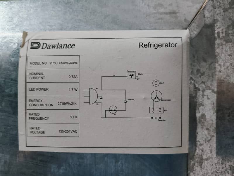 Dawlance Fridge GD LArge szie with card (0306=4462/443) loshaset 8