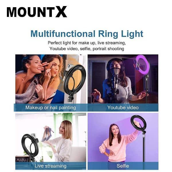 RGB LED Soft Ringlight With 2 modes and 16 Spectrum Mode Light Only 1